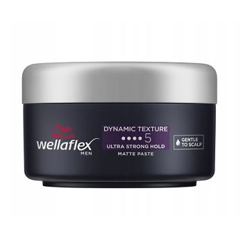 WELLAFLEX MEN ULTRA STRONG HOLD MATTE plaukų formavimo pasta, 75 ml