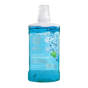 NATURA SIBERICA FRESH BREATH & PLAQUE CONTROL burnos skalavimo skystis, 520 ml