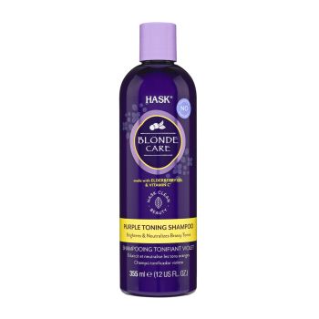 HASK BLONDE CARE PURPLE TONING plaukų šampūnas, 355 ml