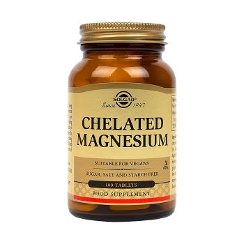 SOLGAR CHELATED magnis, 100 tablečių