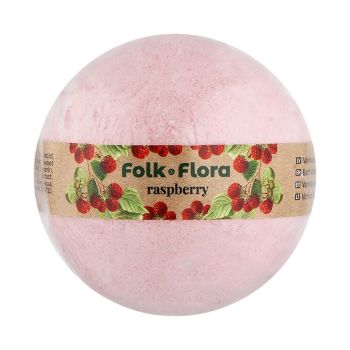 FOLK & FLORA RASPBERRY vonios burbulas, 130 g