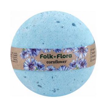 FOLK & FLORA CORNFLOWER vonios burbulas, 130 g