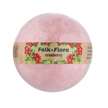 FOLK & FLORA CRANBERRY vonios burbulas, 130 g