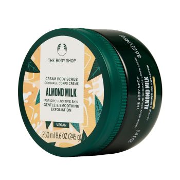 THE BODY SHOP ALMOND MILK kreminis kūno šveitiklis, 240 ml