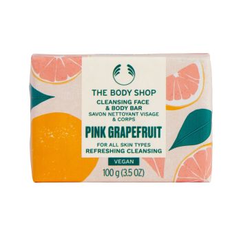 THE BODY SHOP PINK GRAPEFRUIT CLEANSING veido ir kūno muilas, 100 g