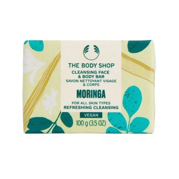 THE BODY SHOP MORINGA CLEANSING veido ir kūno muilas, 100 g
