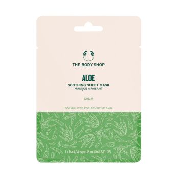 THE BODY SHOP ALOE CALM SOOTHING lakštinė veido kaukė, 18 ml