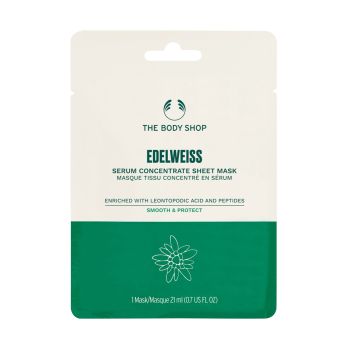 THE BODY SHOP EDELWEISS serumo koncentrato lakštinė veido kaukė, 21 ml