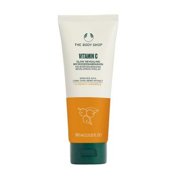 THE BODY SHOP VITAMIN C GLOW REVEALING MICRODERMABRASION veido šveitiklis, 100 ml