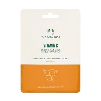 THE BODY SHOP VITAMIN C GLOW lakštinė veido kaukė, 18 ml