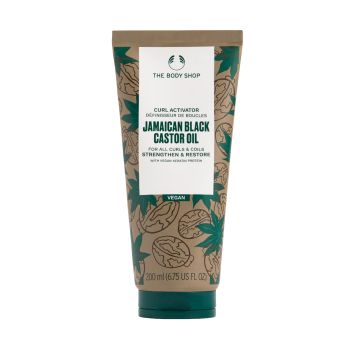 THE BODY SHOP JAMAICAN BLACK CASTOR OIL CLEANSING plaukų garbanų aktyvatorius, 200 ml