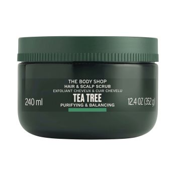 THE BODY SHOP TEA TREE PURIFYING & BALANCING plaukų ir galvos odos šveitiklis, 240 ml