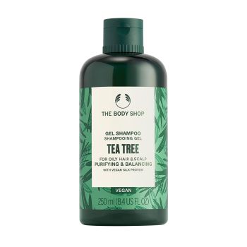 THE BODY SHOP TEA TREE PURIFYING & BALANCING plaukų šampūnas želė, 250 ml