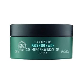THE BODY SHOP MACA ROOT & ALOE SOFTENING vyrų skutimosi kremas, 200 ml