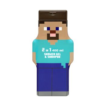 MINECRAFT 2IN1 dušo želė ir plaukų šampūnas, 400 ml