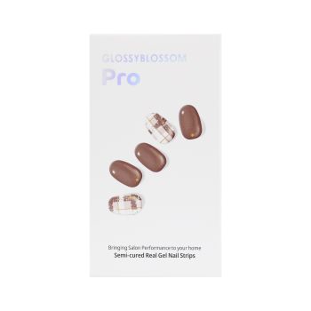 GLOSSYBLOSSOM PRO SEMI-CURED REAL gelinės nagų juostelės