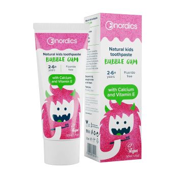 NORDICS BUBBLE GUM vaikų dantų pasta, 50 ml