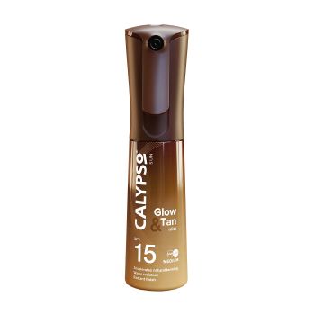 CALYPSO SUN GLOW & TAN SPF15 apsauginis ir įdegio purškiklis, 100 ml
