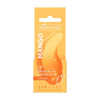 BIELENDA MANGO MANIA 2 IN 1 lūpų balzamas naktinė kaukė, 10 g