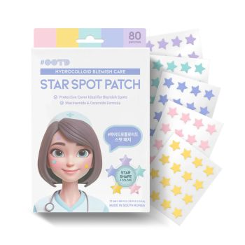 OOTD STAR SPOT HYDROCOLLOID veido pleistrai (16 vnt. x 5 lapeliai)
