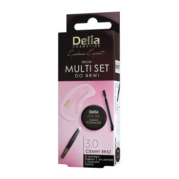DELIA EYEBROW EXPERT CIEMNY BRĄZ antakių priežiūros rinkinys