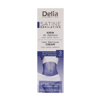 DELIA SATINE DEPILATION FAST WORKING depiliacinis kūno kremas, 100 ml