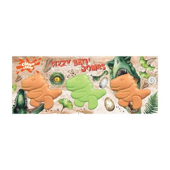 CHLAPU CHLAP FIZZY dinozaurų vonios burbulų rinkinys (3 x 70 g)