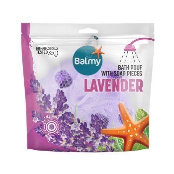 BALMY LAVENDER WITH SOAP plaušinė su muilo gabaliukais