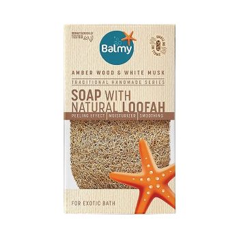 BALMY NATURAL SOAP AMBER kūno šveičiamoji plaušinė