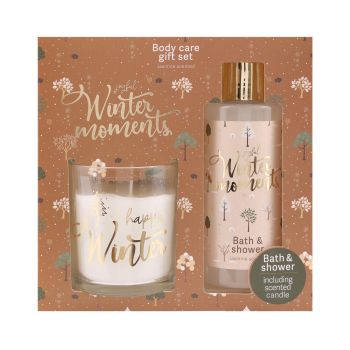 WINTER MOMENTS vonios ir dušo želė (200 ml) + kvapni žvakė (135 g)
