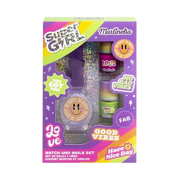 MARTINELIA SUPER GIRL WATCH AND NAILS SET vaikų dovanų rinkinys