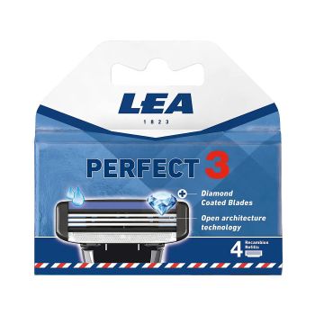 LEA PERFECT 3 BLADE keičiamosios skustuvo galvutės (4 vnt.)