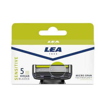 LEA SENSITIVE 5 BLADE keičiamosios skustuvo galvutės (5 vnt.)