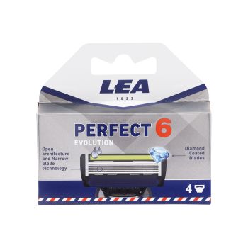 LEA PERFECT 6 EVOLUTION keičiamosios skustuvo galvutės (4 vnt.)