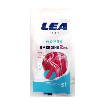 LEA WOMEN EMERGING 2 HOJAS vienkartiniai moterų skustuvai (5 vnt.)