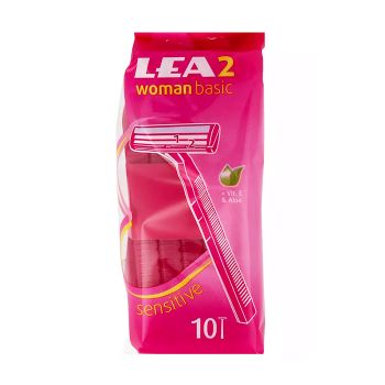 LEA WOMAN SENSITIVE 2 BASIC vienkartiniai moterų skustuvai (10 vnt.)