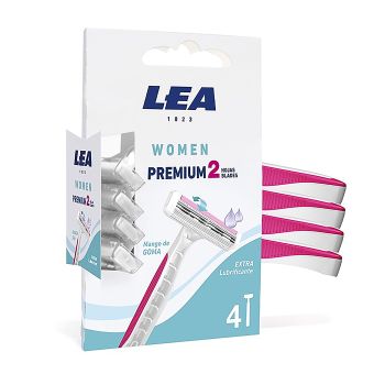 LEA WOMEN PREMIUM 2 BLADE vienkartiniai moterų skustuvai (4 vnt.)