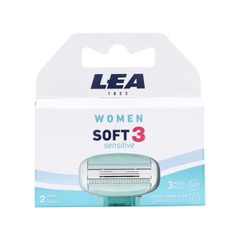 LEA WOMEN SOFT 3 SENSITIVE keičiamosios moterų skustuvo galvutės (2 vnt.)