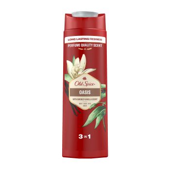 OLD SPICE OASIS 3 IN 1 kūno, plaukų ir veido prausiklis, 400 ml