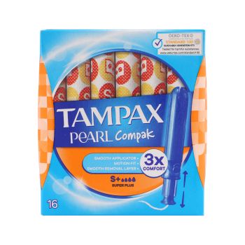 TAMPAX PEARL COMPAK SUPER PLUS tamponai (16 vnt.)