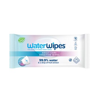 WATERWIPES ADULT CARE SENSITIVE drėgnos servetėlės (30 vnt.)