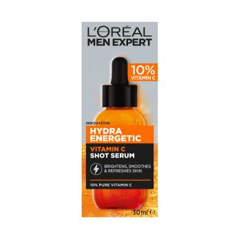 L'OREAL MEN EXPERT HYDRA ENERGETIC VITAMIN C SHOT veido serumas, 30 ml