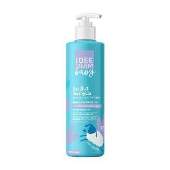 IDEE DERM BABY 3 IN 1 kūdikių veido, kūno ir plaukų želė prausiklis, 400 ml