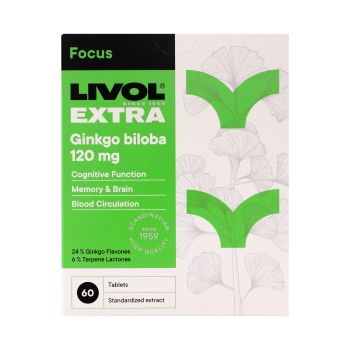 LIVOL EXTRA GINKGO BILOBA, 60 tablečių