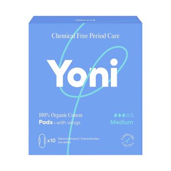 YONI ORGANIC COTTON MEDIUM higieniniai paketai (10 vnt.)