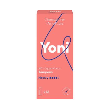 YONI ORGANIC COTTON HEAVY tamponai (16 vnt.)
