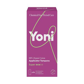 YONI ORGANIC COTTON SUPER tamponai (14 vnt.)