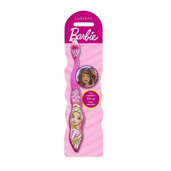 BARBIE vaikų dantų šepetėlis su apsauginiu dangteliu