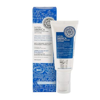 NATURA SIBERICA ORGANIC CERTIFIED BALANCING naktinis veido kremas - skystis, 50 ml