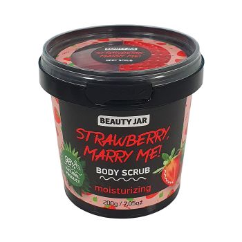 BEAUTY JAR STRAWBERRY, MARRY ME! kūno šveitiklis, 200 g